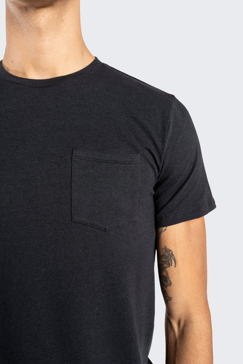Men's Short Sleeve Pocket Tee in Black
