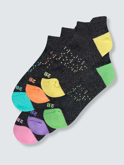 Pastel Rainbow Ankle Sock Bundle (6 Pairs) in One Size