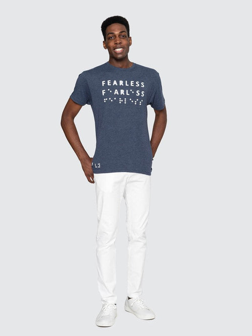 "Fearless" Graphic Crewneck in Navy