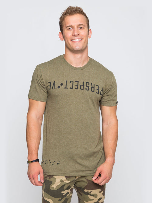 Men's "Perspective" Graphic Crewneck in Forest