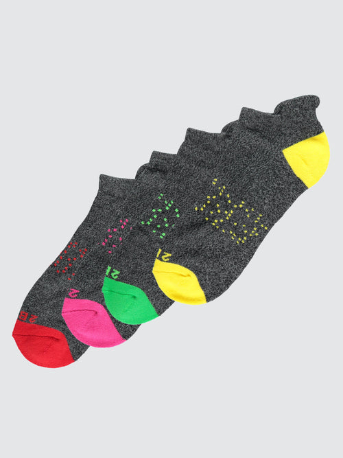 Youth Ankle Sock Bundle (4 Pairs) in One Size