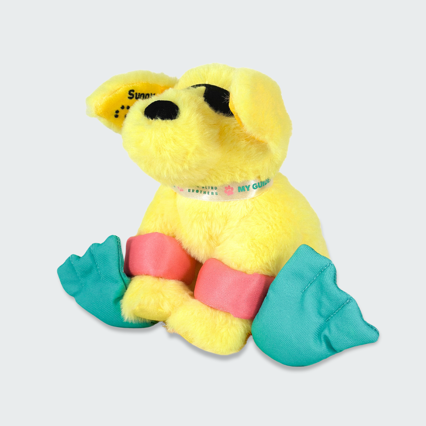 Two Blind Brothers - Guide Dog SUNNY Yellow-Labrador