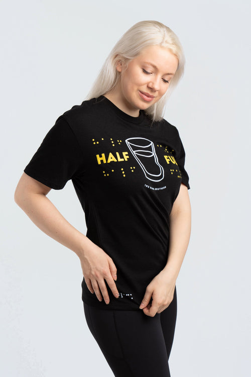 Women's "Half Full" Graphic Crewneck in S