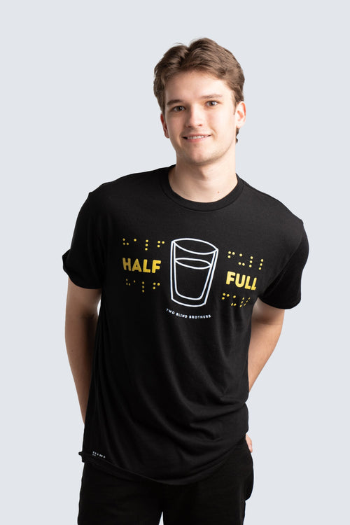 Men's "Half Full" Graphic Crewneck in S