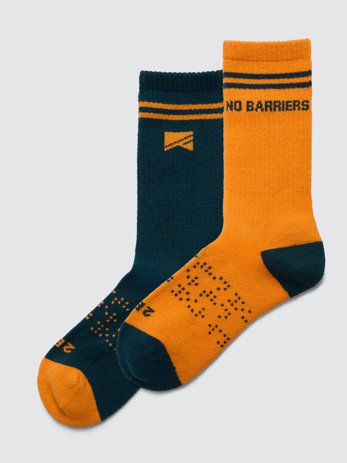 No Barriers x 2BB  Hiking Sock Bundle (2 Pairs) in O/S