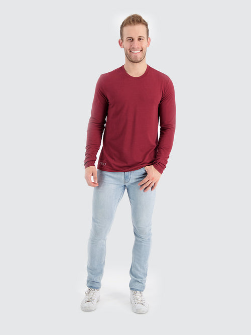 Men's LS Crewneck Tee in S