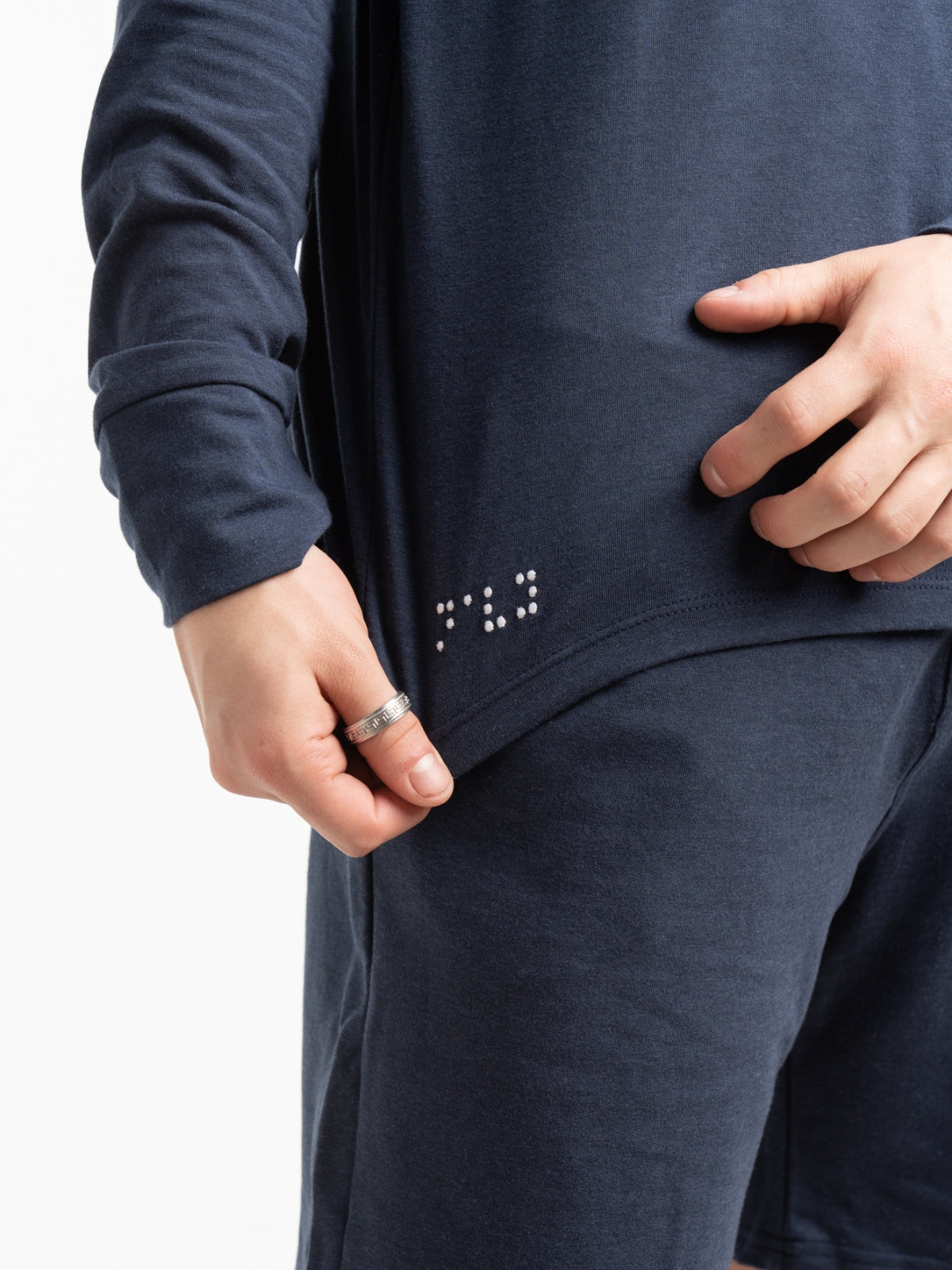 Two Blind Brothers - Mens Men's Pullover Hoodie Navy