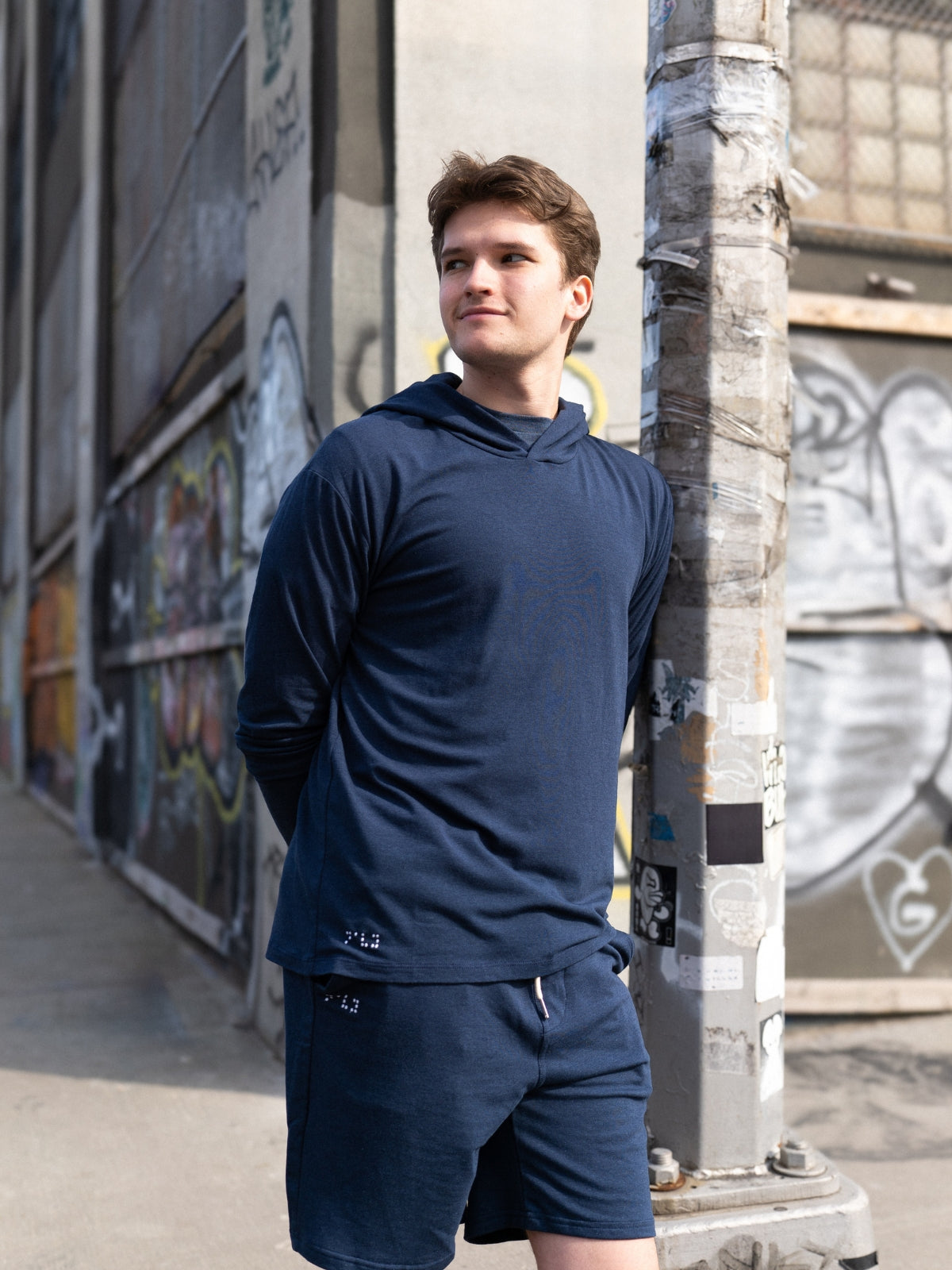 Two Blind Brothers - Mens Men's Pullover Hoodie Navy