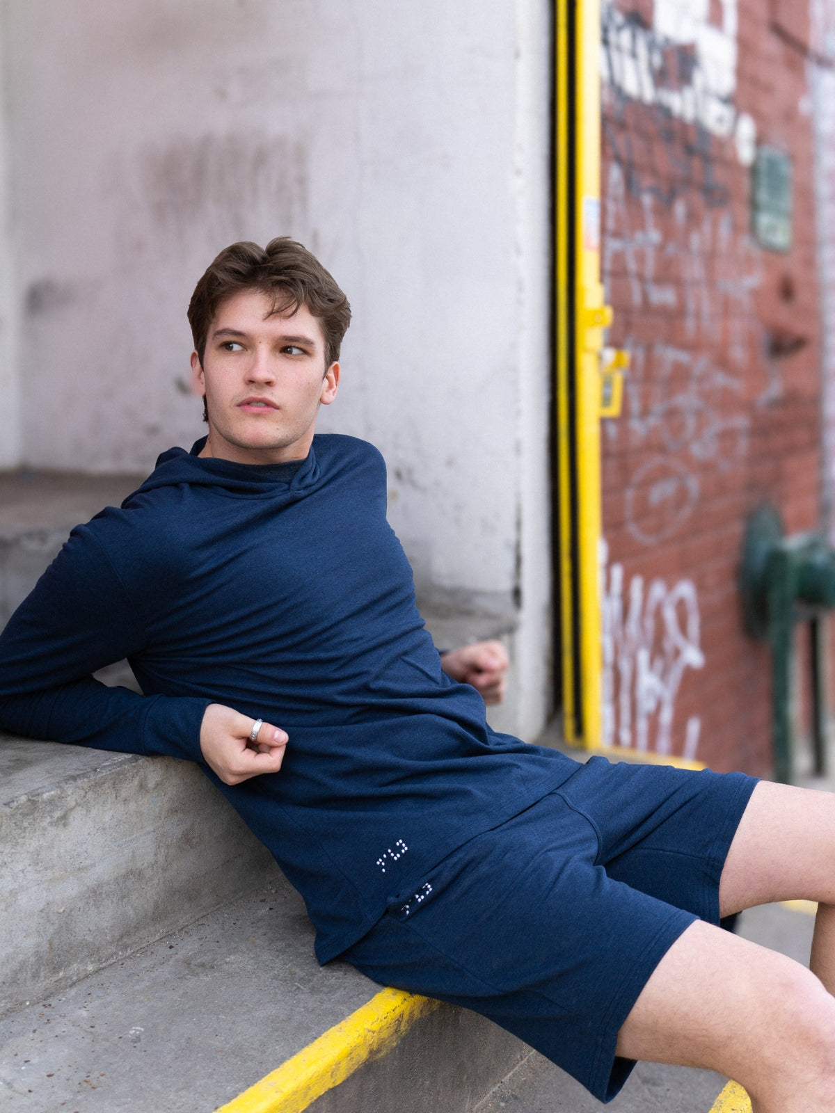 Two Blind Brothers - Mens Men's Pullover Hoodie Navy