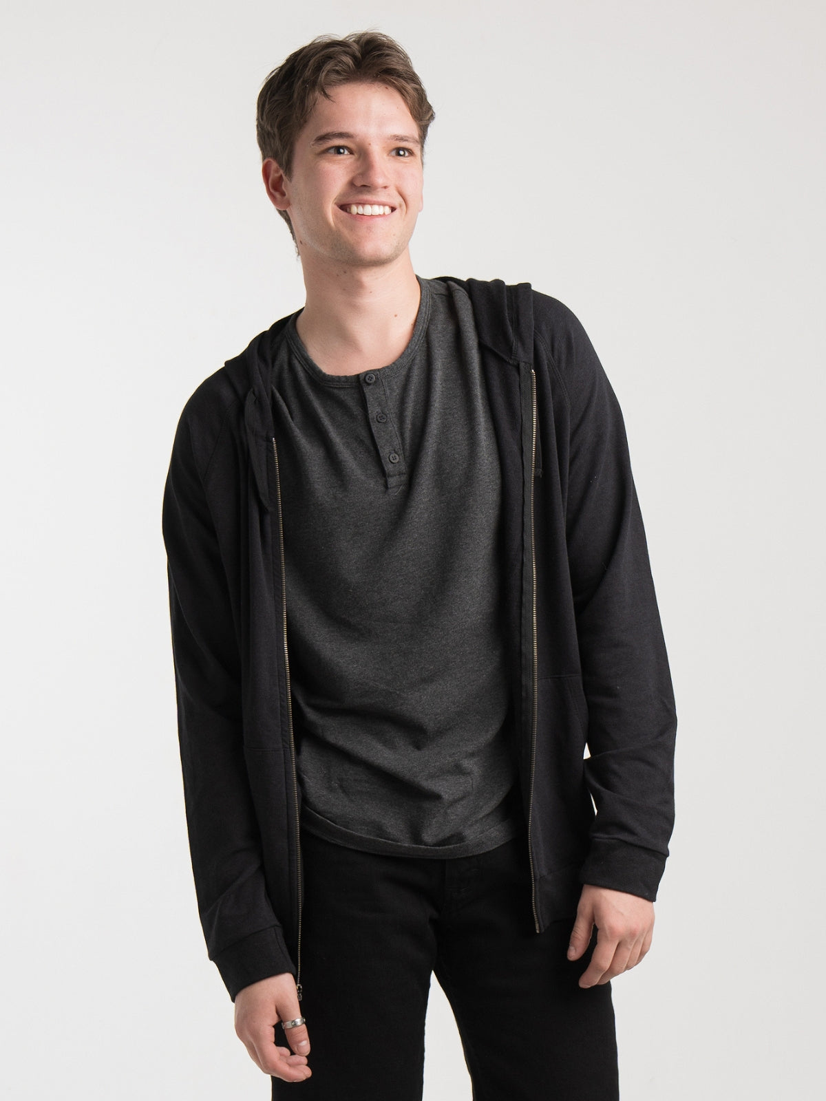 Two Blind Brothers - Mens Men's Zip-Up Hoodie Black