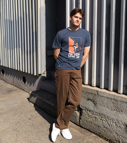 Men's "Never Give Up" Graphic Crewneck