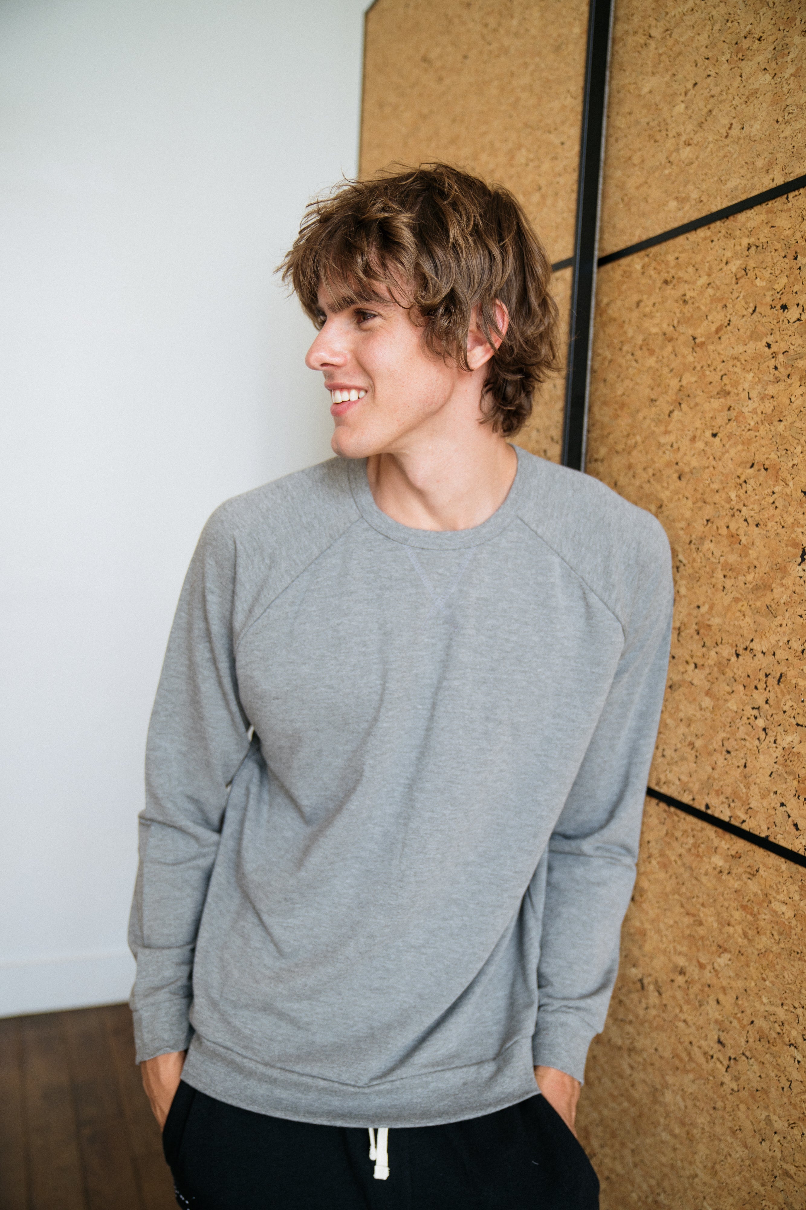 Two Blind Brothers - Mens Men's Raglan Medium-Grey-Heather