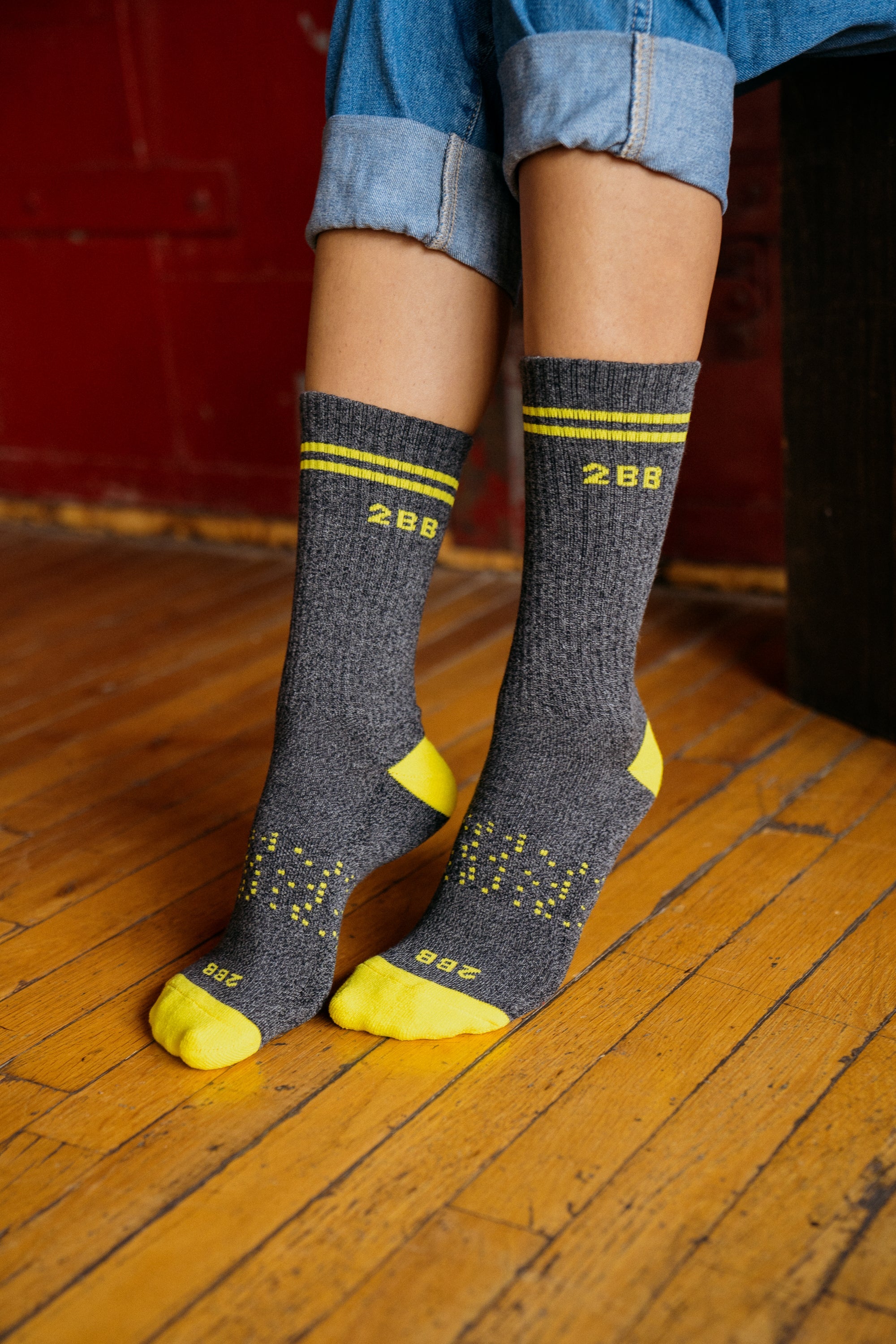 Two Blind Brothers - Gift Calf Socks Yellow