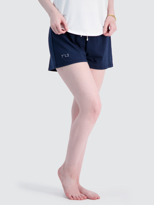 Women's Jersey Lounge Shorts in Navy