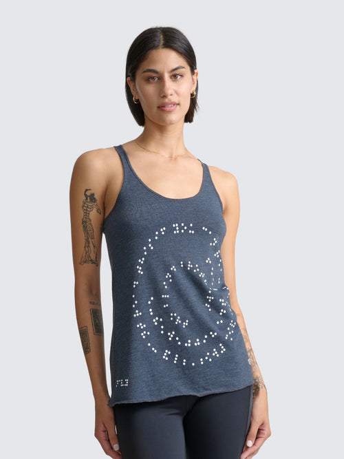 Braille Spiral Graphic Tank in XS