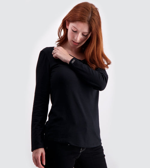 Women's Long Sleeve Relaxed Fit Henley