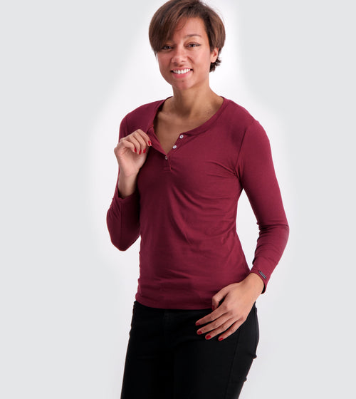 Women's LS Relaxed Fit Henley