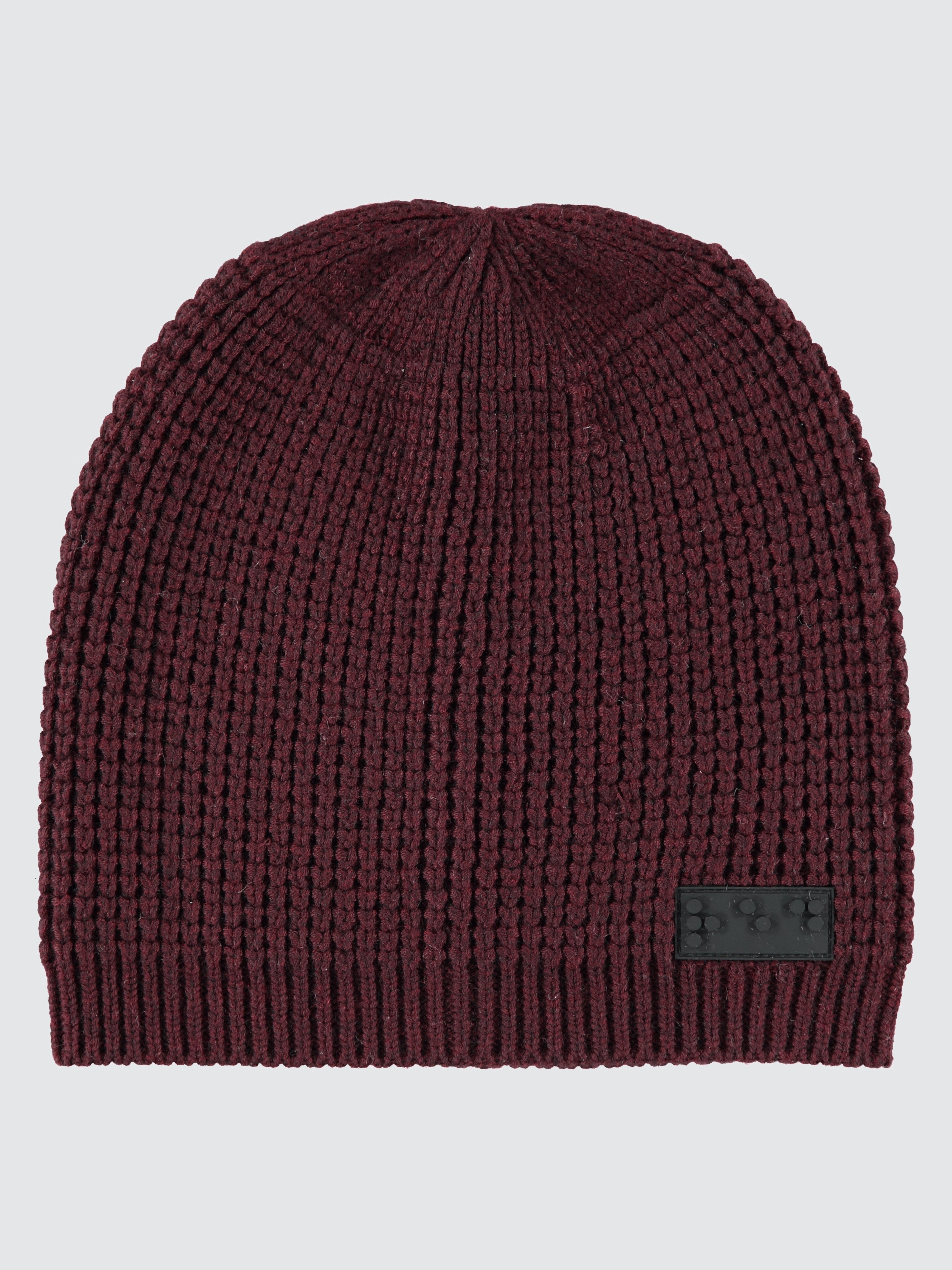 Two Blind Brothers - Gift Waffle Knit Beanie & Scarf Set Maroon