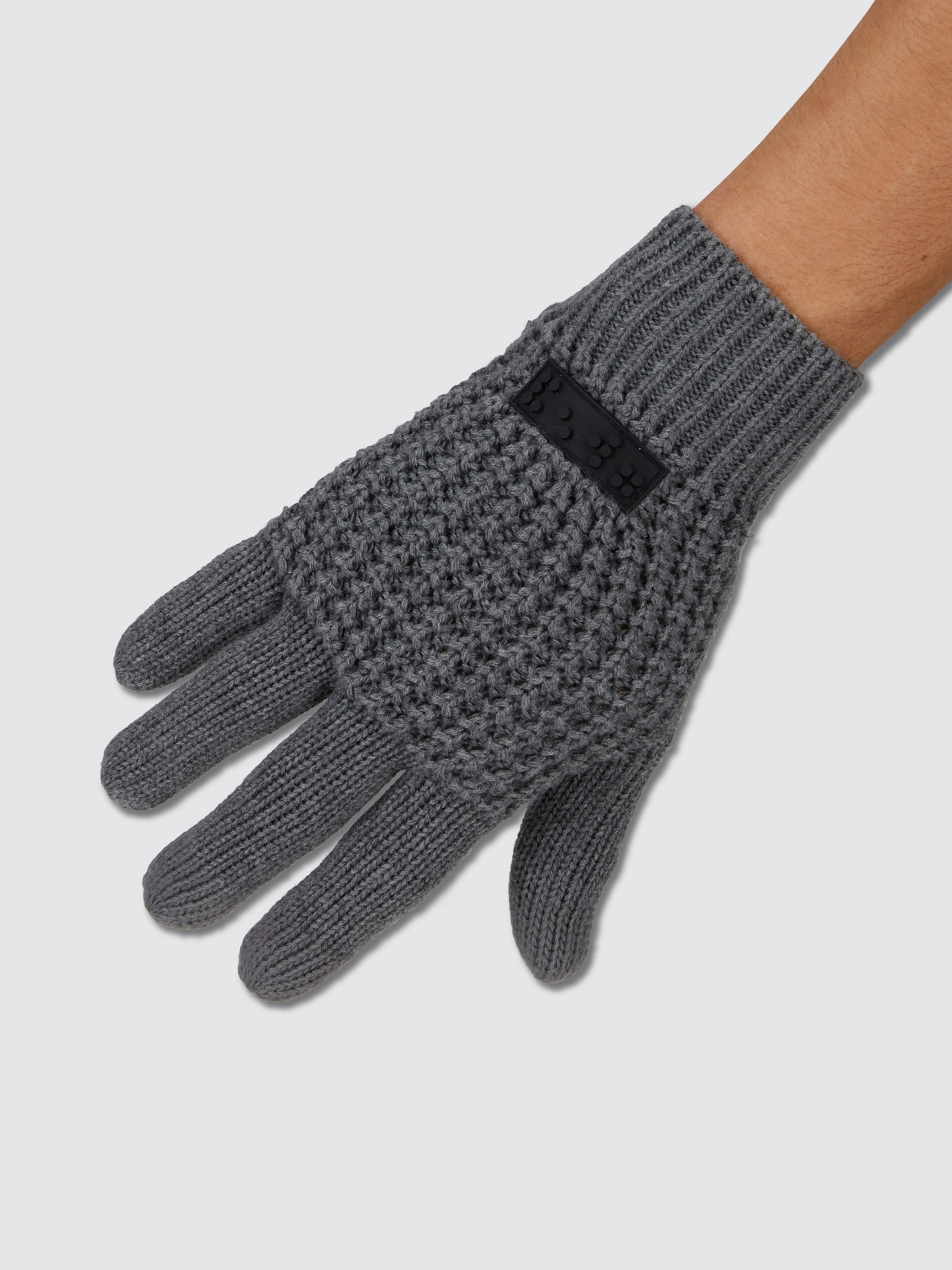 Two Blind Brothers - Gift Waffle Knit Gloves Grey
