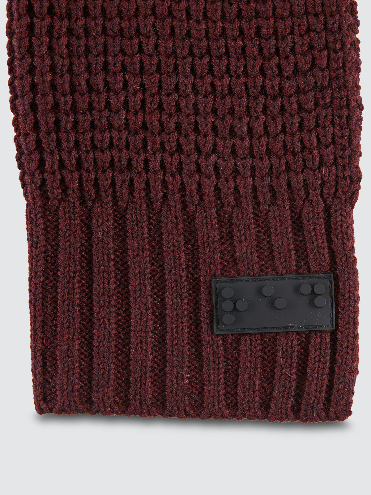 Two Blind Brothers - Gift Waffle Knit Beanie & Scarf Set Maroon