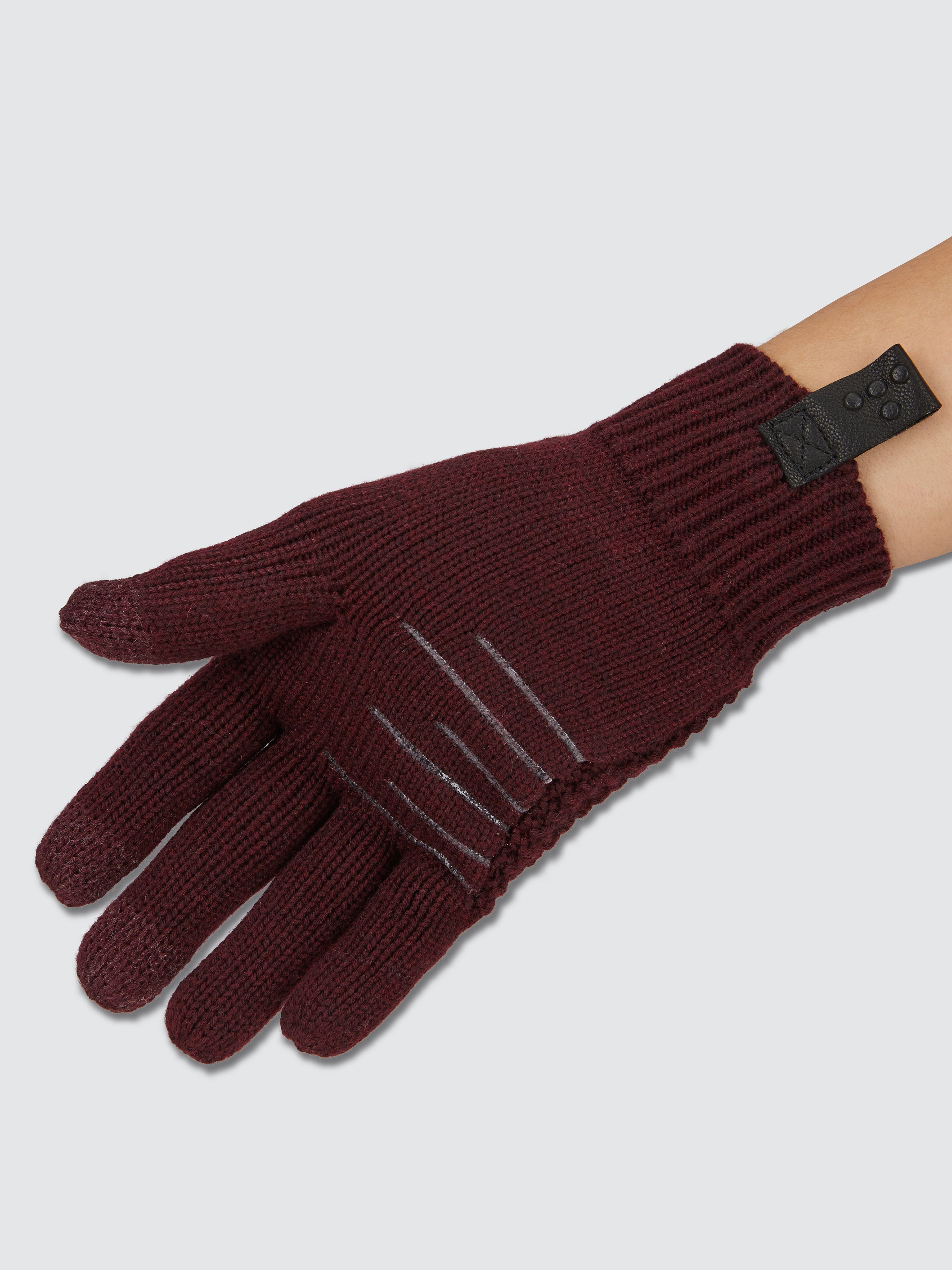 Two Blind Brothers - Gift Waffle Knit Gloves Maroon