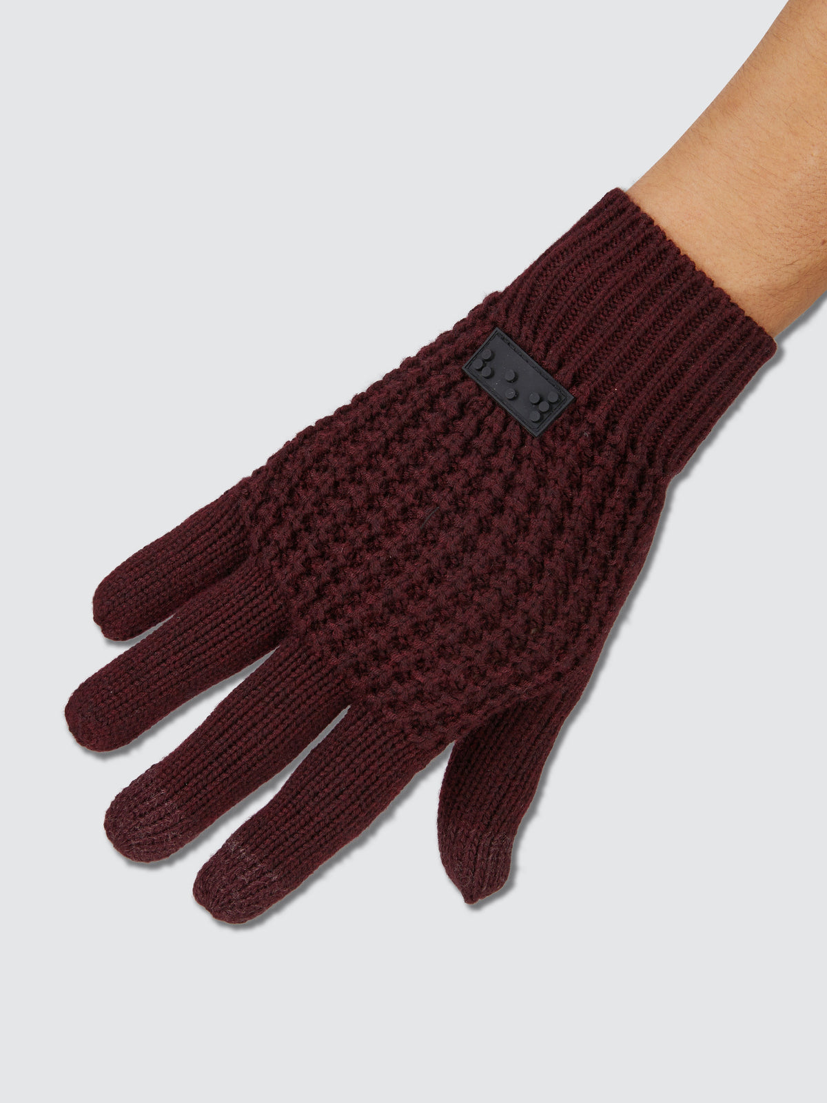 Two Blind Brothers - Gift Waffle Knit Gloves Maroon
