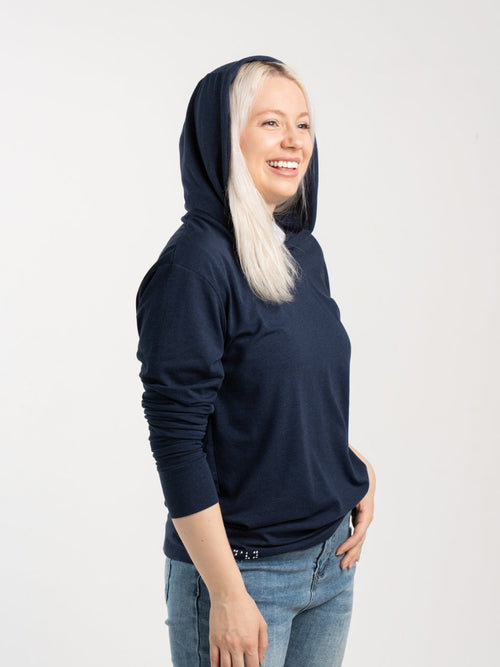 Women's Pullover Hoodie in Navy