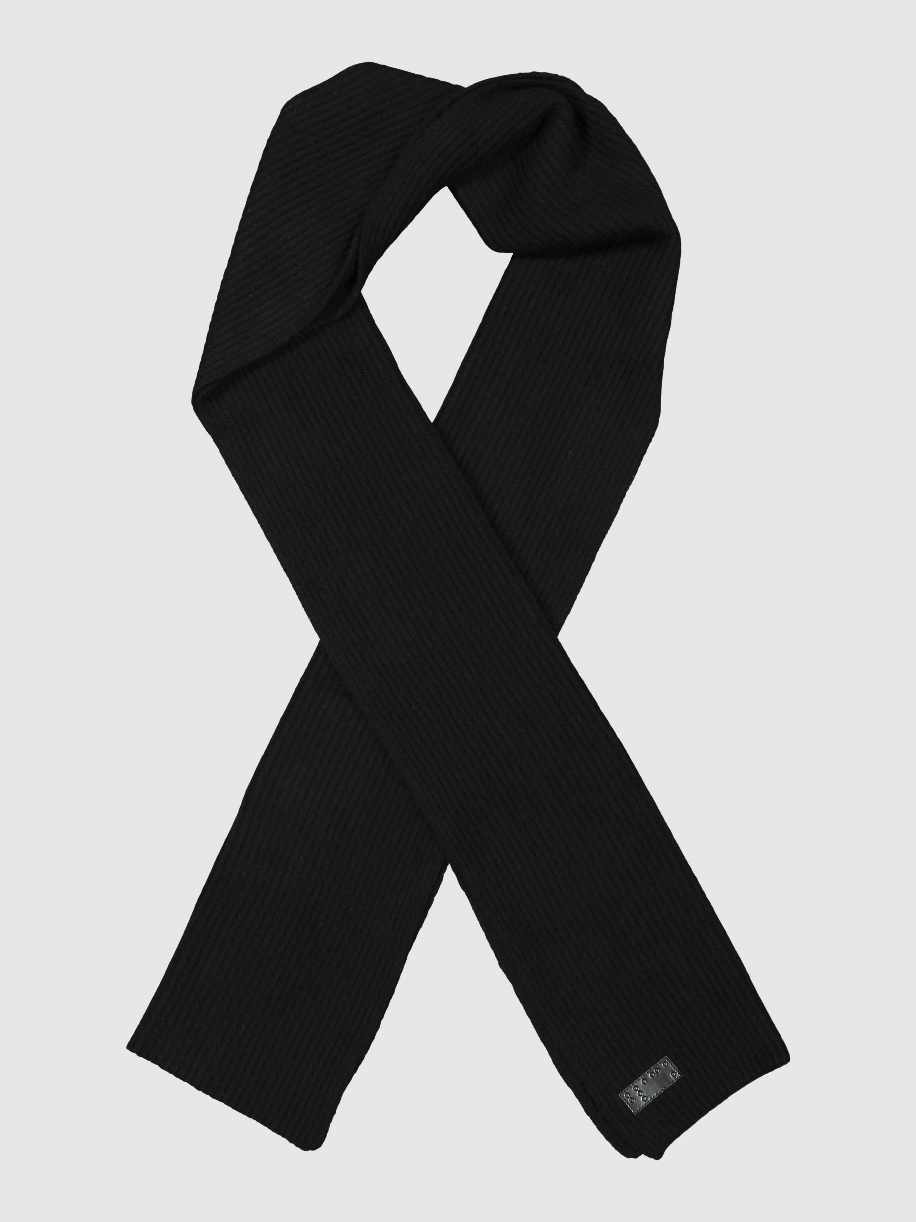 Two Blind Brothers - Gift Scarf Ribbed Knit Black