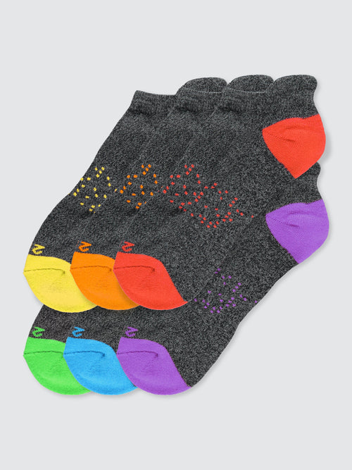 Rainbow Ankle Sock Bundle (6 Pairs) in One Size