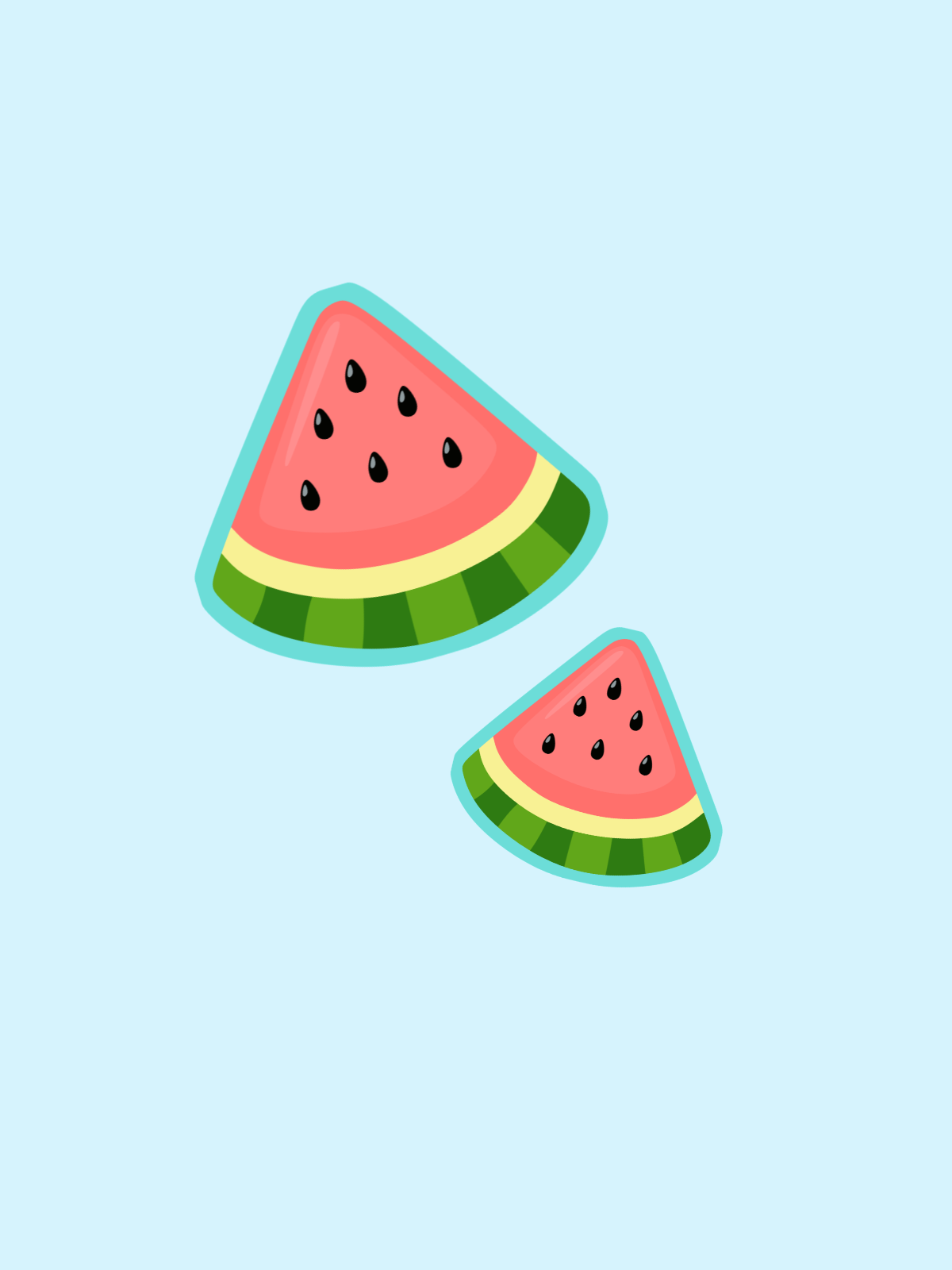 Two Blind Brothers - sticker Scratch & Sniff Summer Watermelon Stickers all